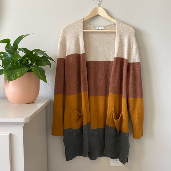 Madewell Tops - MADEWELL: Kent Striped Cardigan Sweater - small
